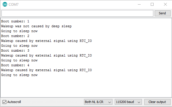 external-wake-up-serial-monitor_f ESP32 Deep Sleep với Arduino IDE