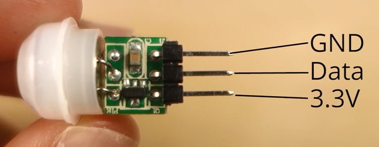 mini-pir-pinout Kết nối ESP32 với cảm biến chuyển động PIR dùng ngắt ngoài và millis()